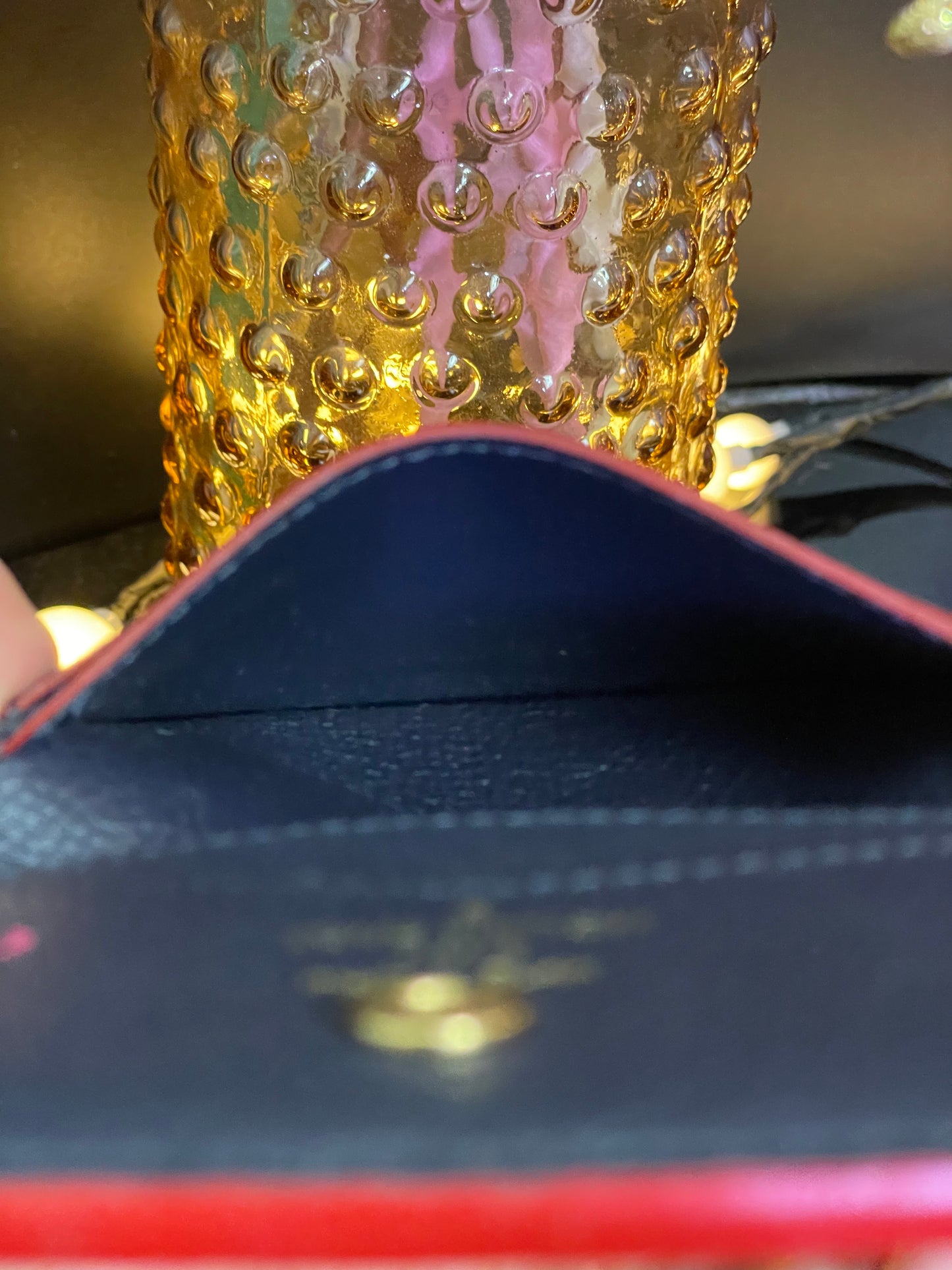 Authentic Louis Vuitton Empreinte Multicartes in Marine Rouge