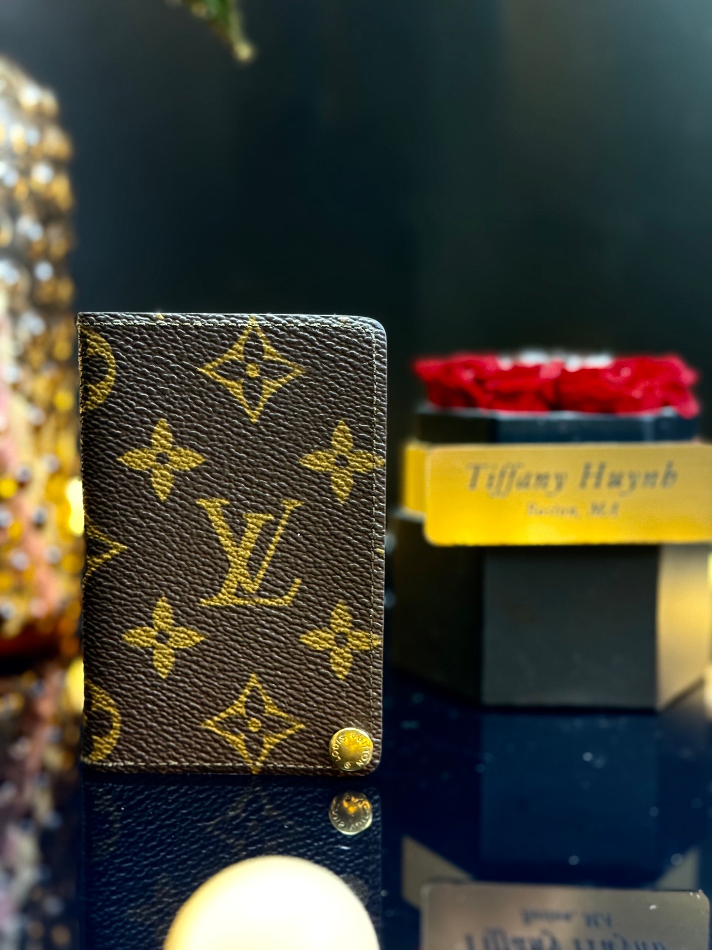 Authentic Louis Vuitton Monogram Porte Cartes Credit Pression Card Holder