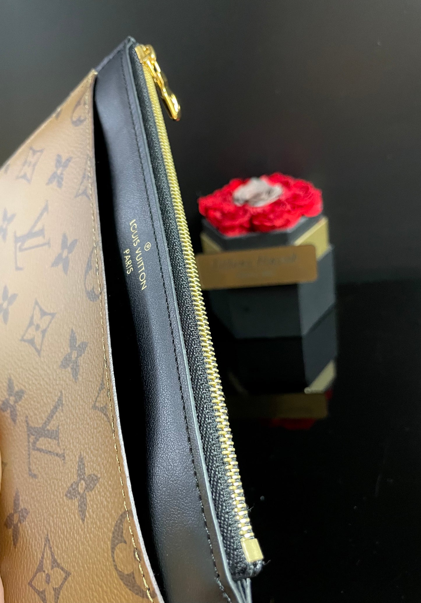LOUIS VUITTON Reverse Monogram Slim Purse