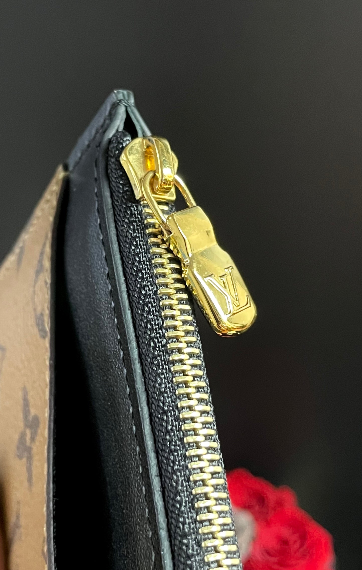 LOUIS VUITTON Reverse Monogram Slim Purse