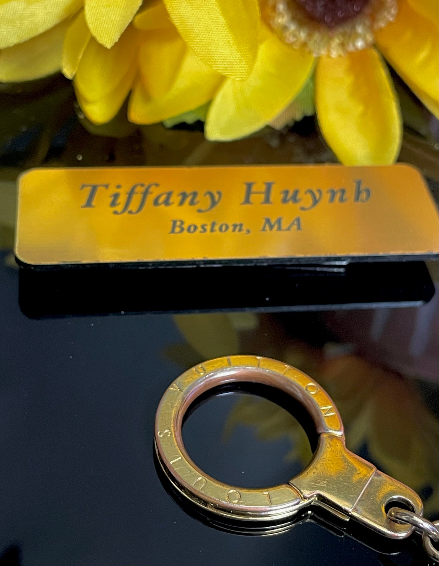 Authentic Fleur De Monogram Bag Charm Chain