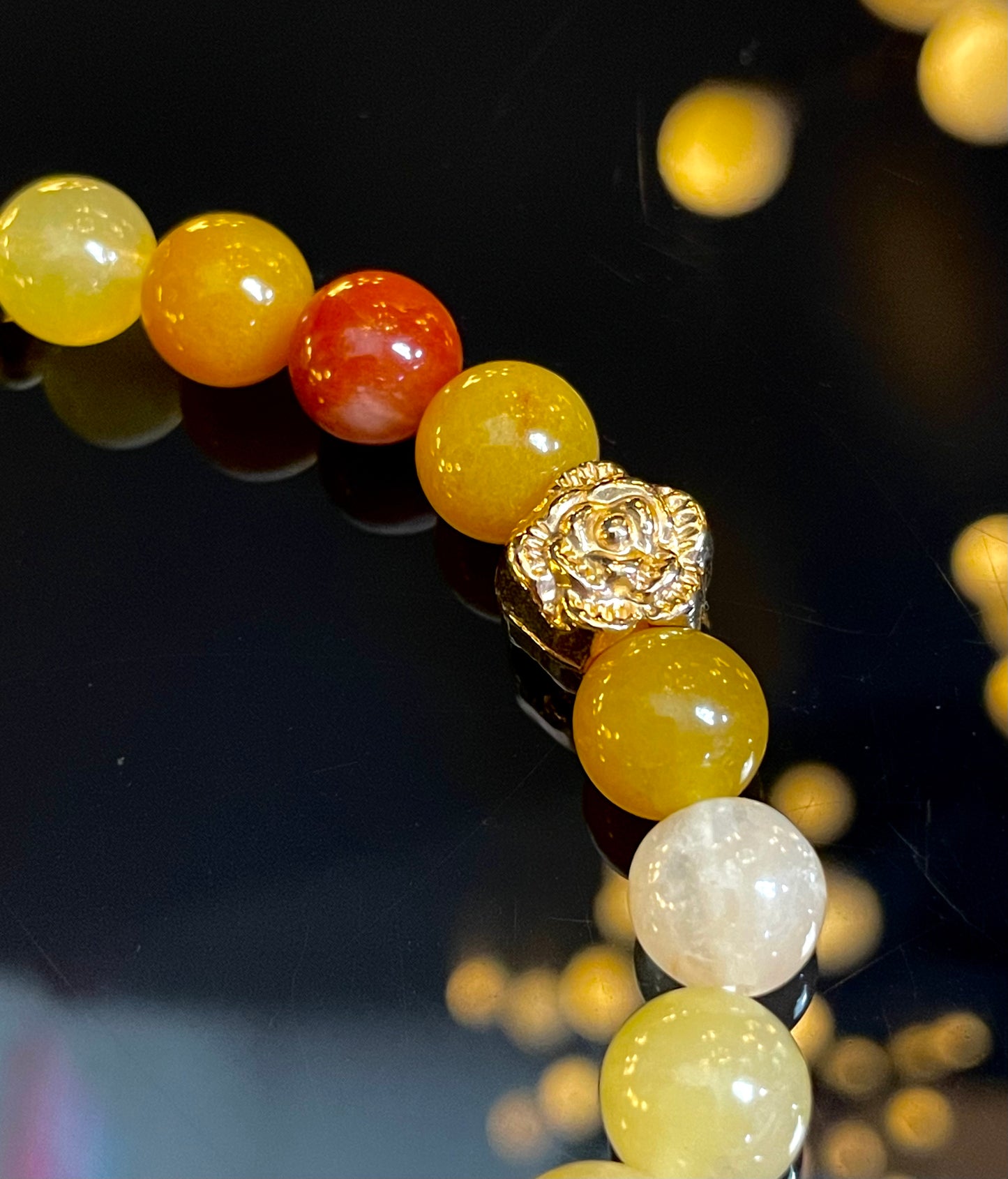 Golden Silk Jade Bracelet