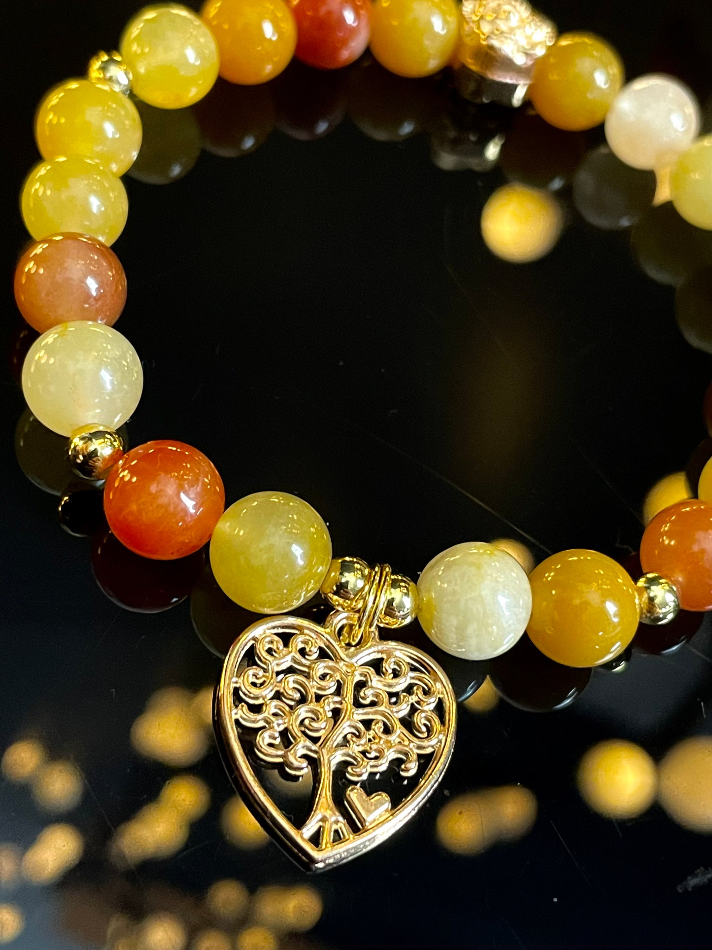 Golden Silk Jade Bracelet