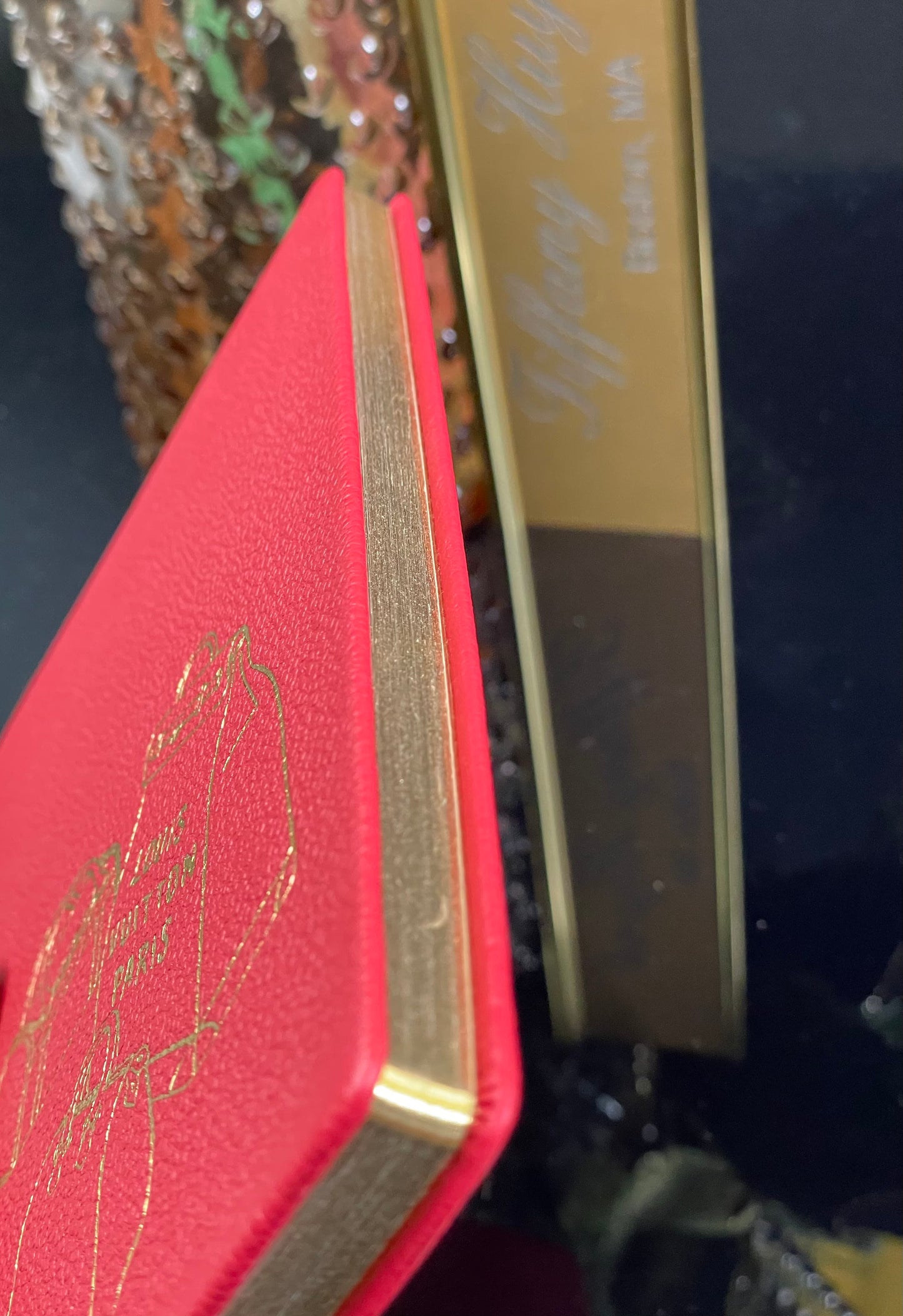 Authentic Louis Vuitton Red Leather Trunks Travel Journal Notebook