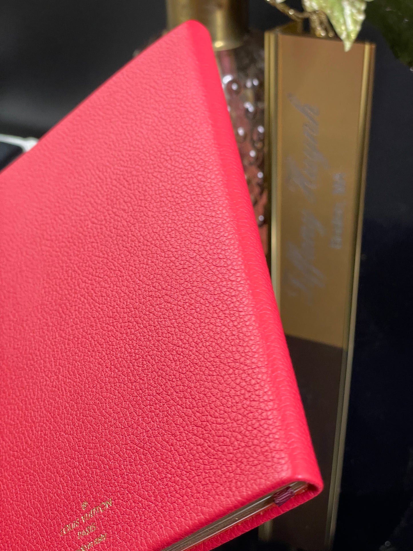 Authentic Louis Vuitton Red Leather Trunks Travel Journal Notebook