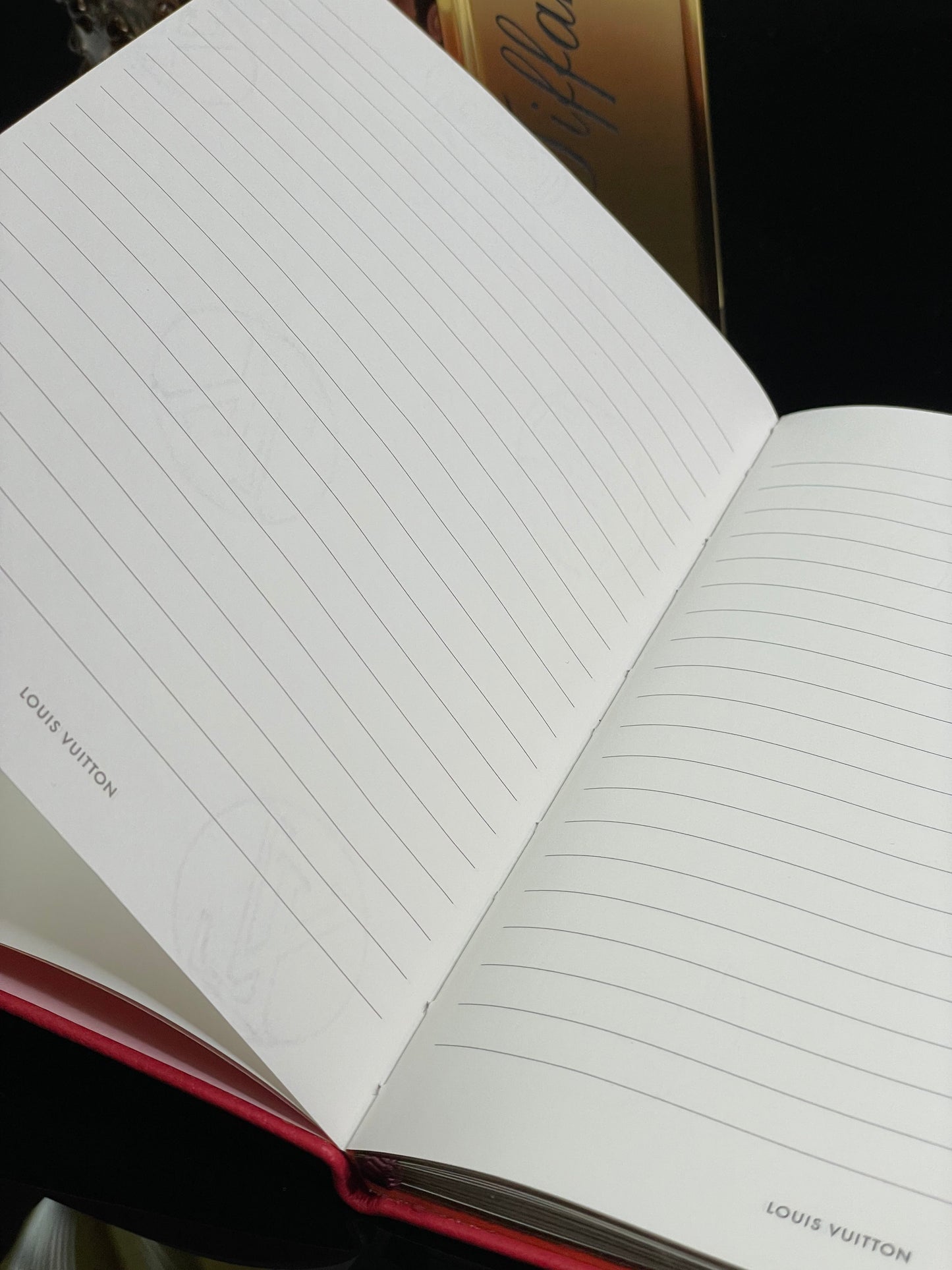 Authentic Louis Vuitton Red Leather Trunks Travel Journal Notebook