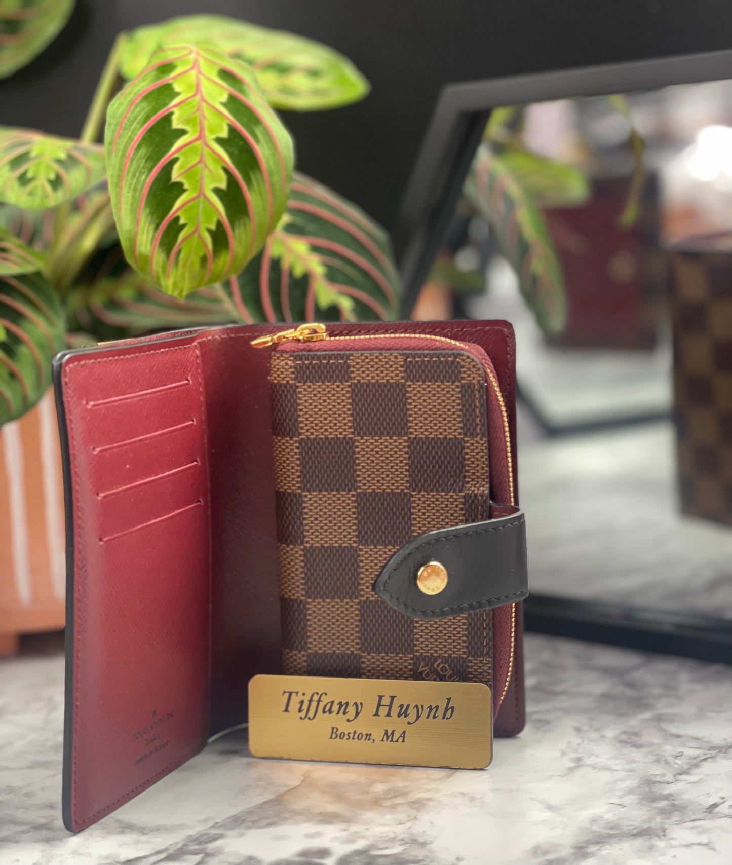Authentic Louis Vuitton Damier Ebene Juliette Wallet