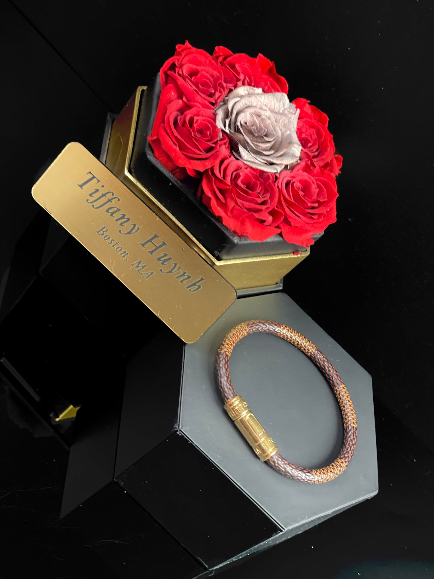Authentic Louis Vuitton Damier Ebene Keep it Bracelet