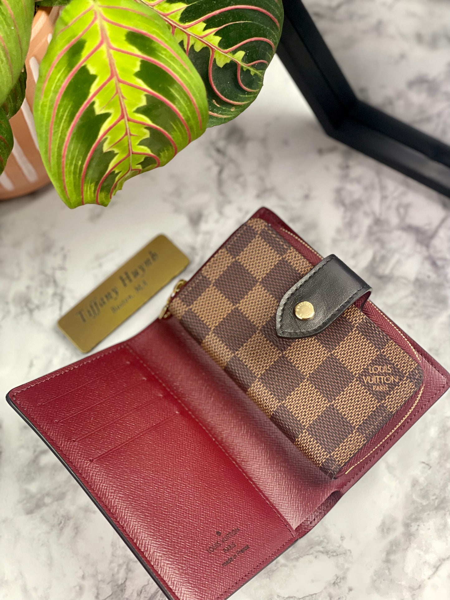 Authentic Louis Vuitton Damier Ebene Juliette Wallet