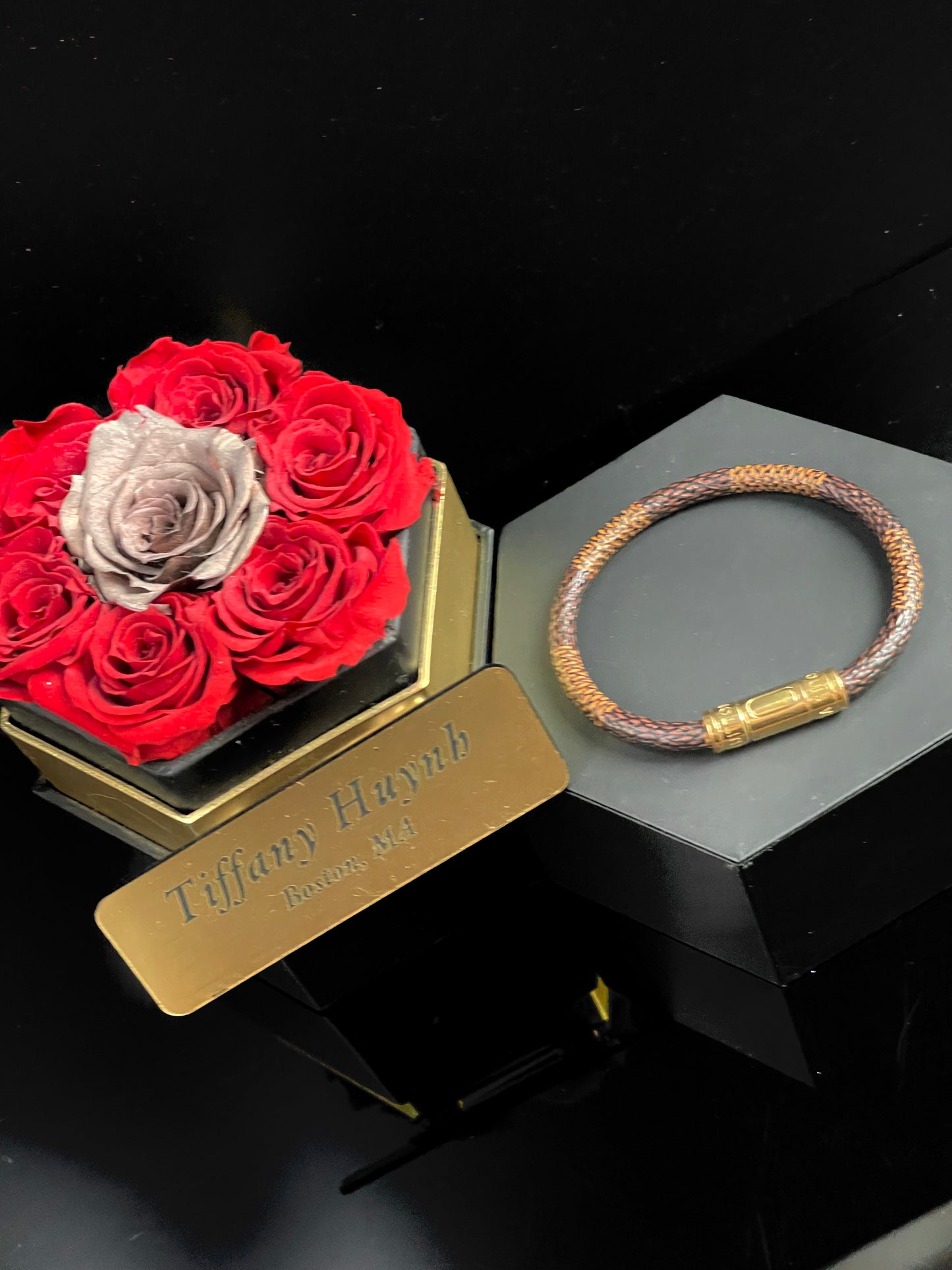 Authentic Louis Vuitton Damier Ebene Keep it Bracelet