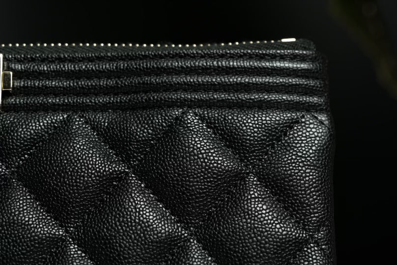 Authentic 20A Chanel Boy Small O Case w/ LGHW
