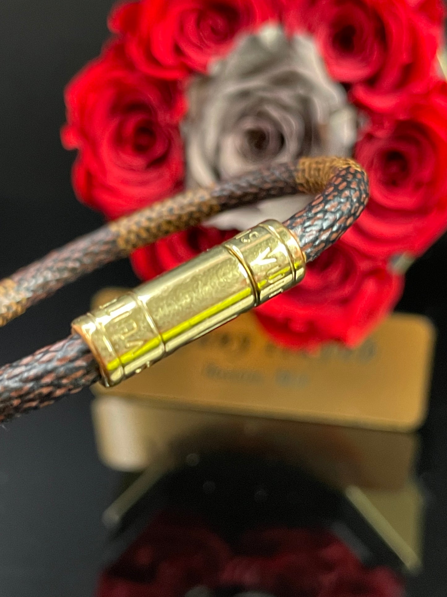 Authentic Louis Vuitton Damier Ebene Keep it Bracelet