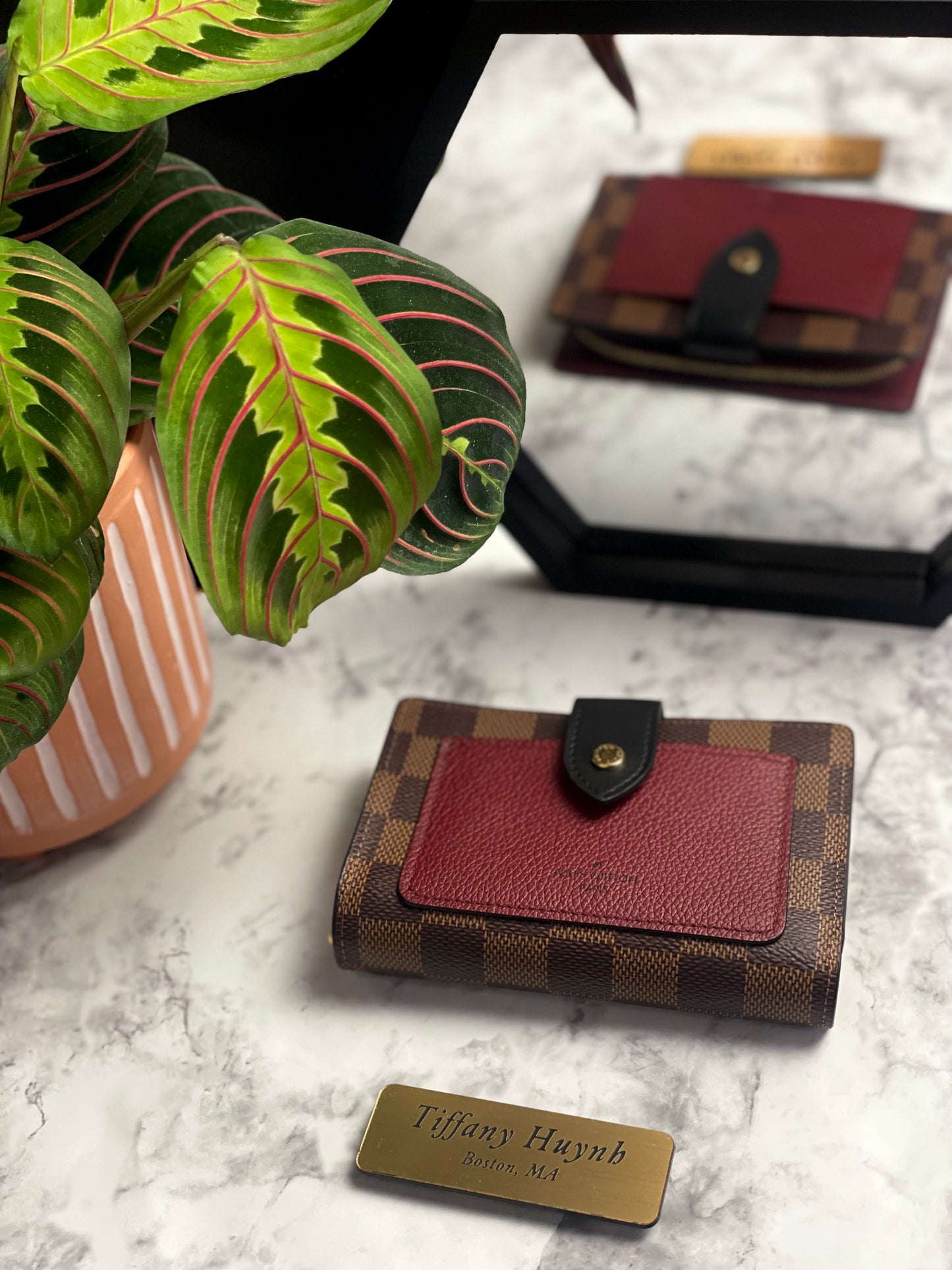 Authentic Louis Vuitton Damier Ebene Juliette Wallet