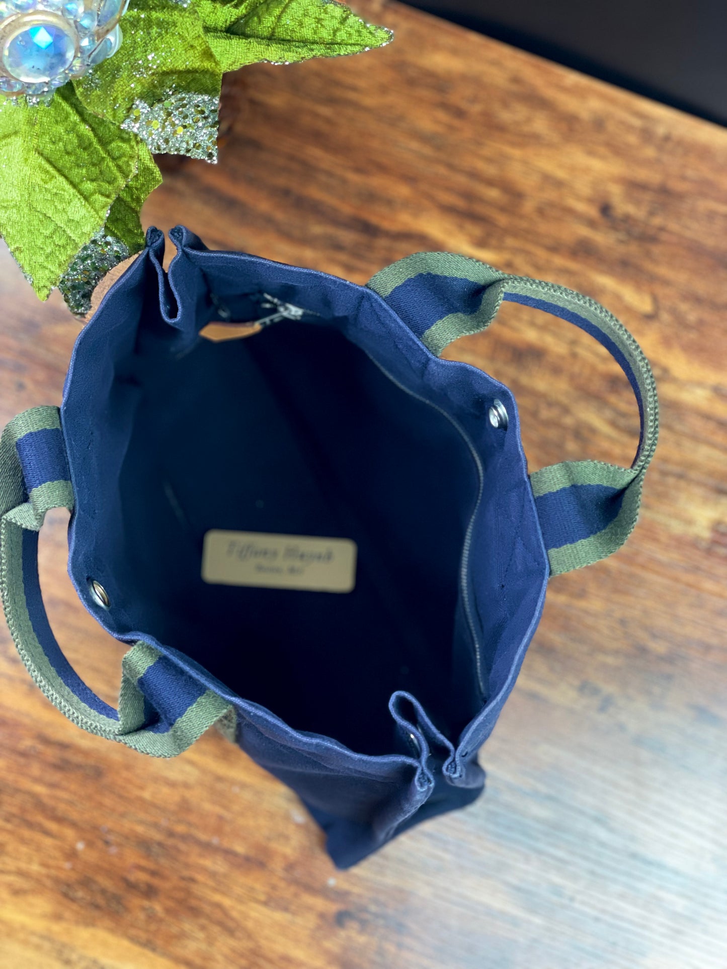 Authentic HERMÈS Paris Vintage Blue Cotton Fourre Tout PM Herline Tote Bag
