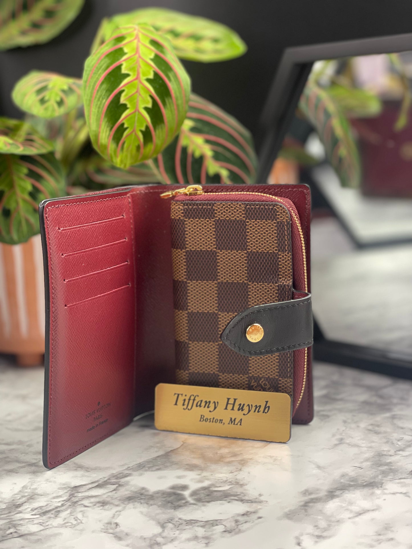 Authentic Louis Vuitton Damier Ebene Juliette Wallet