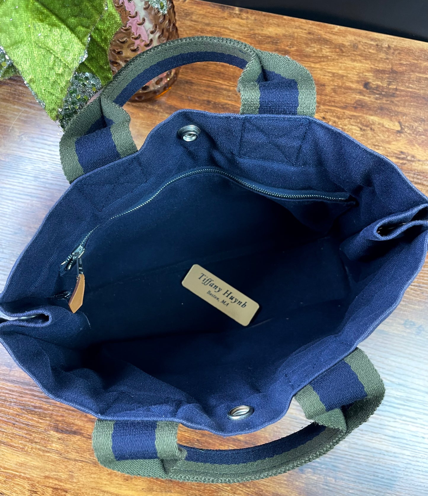 Authentic HERMÈS Paris Vintage Blue Cotton Fourre Tout PM Herline Tote Bag