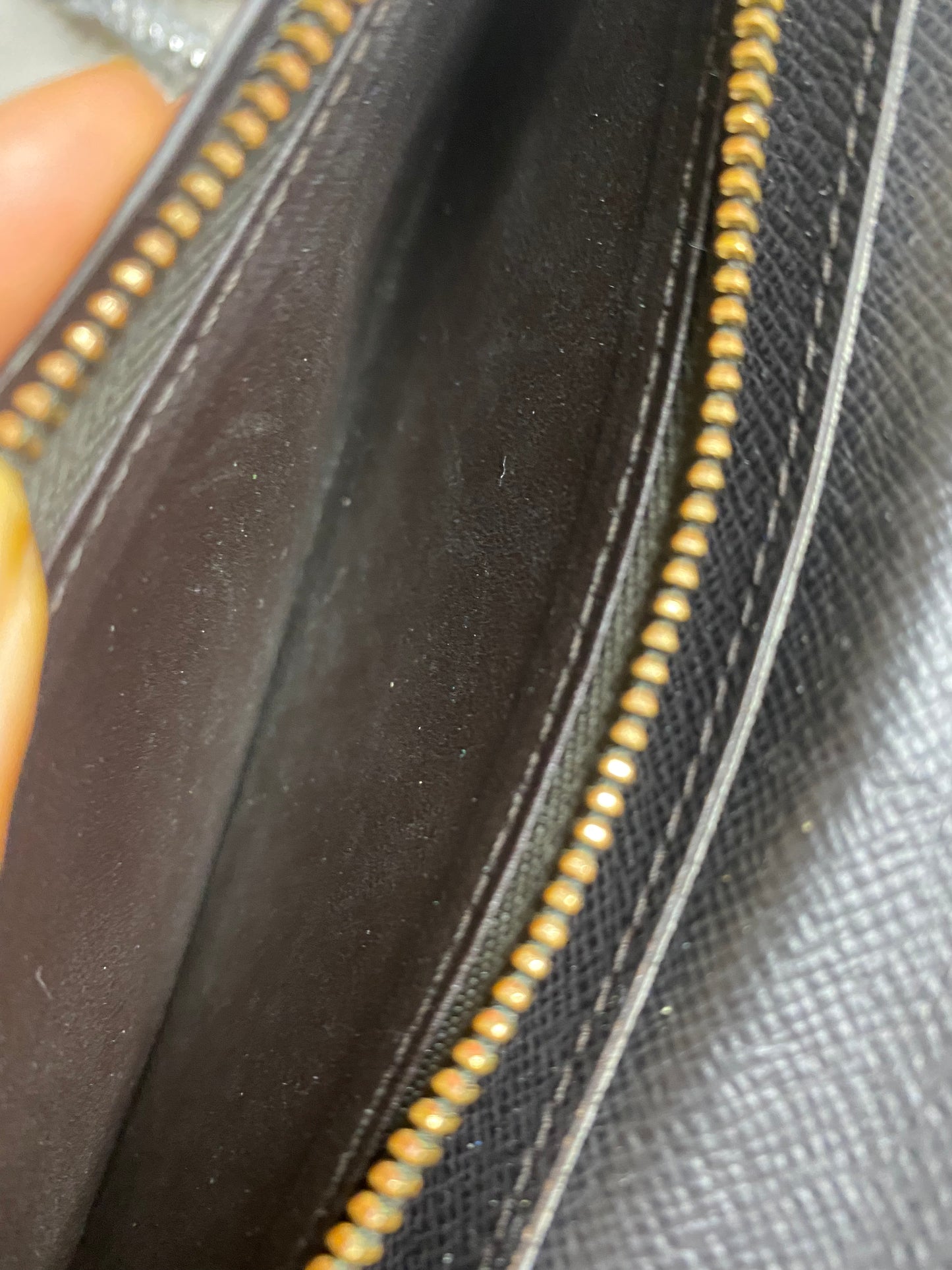 Authentic Louis Vuitton Damier Ebene Brazza Wallet