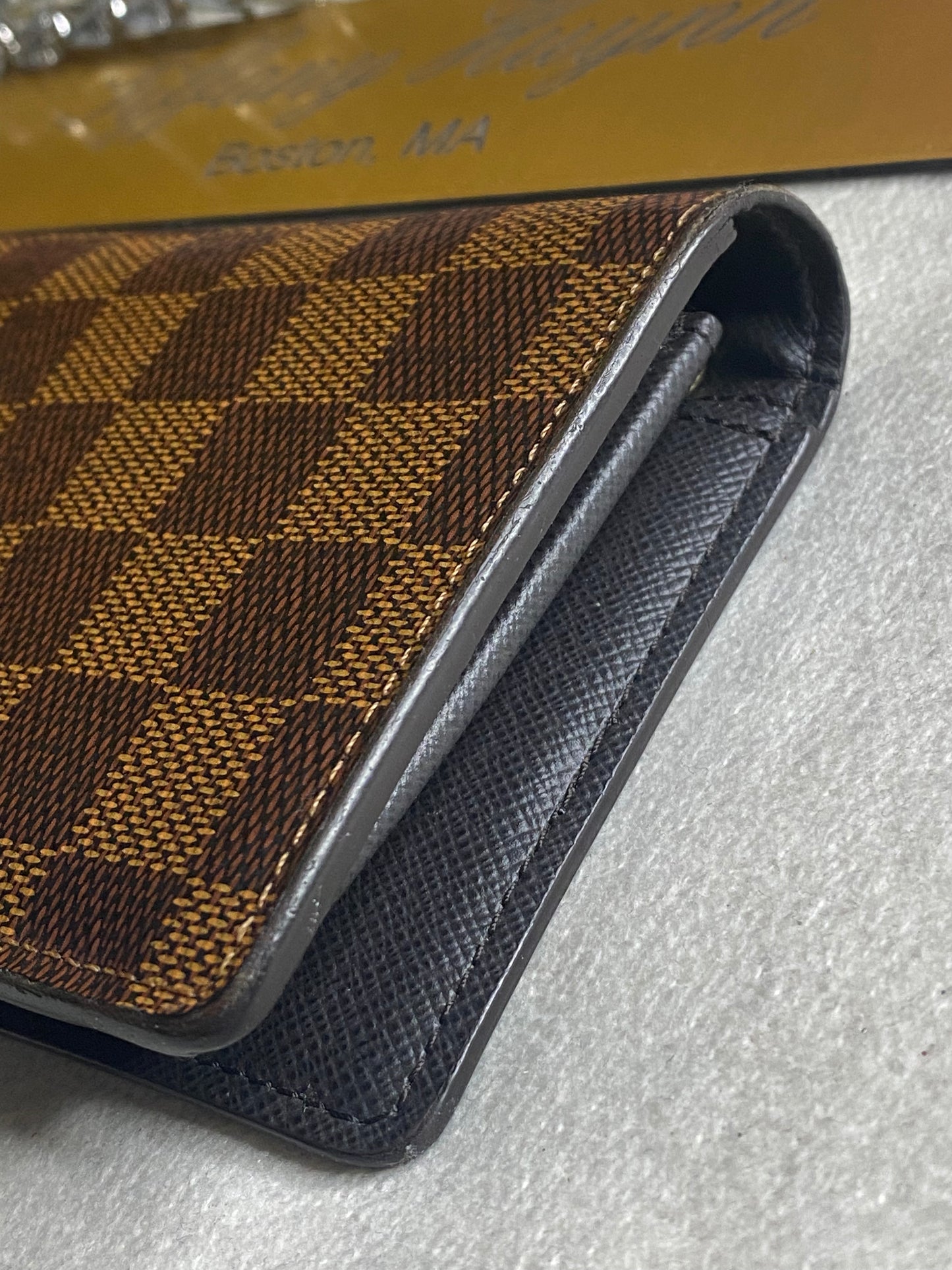 Authentic Louis Vuitton Damier Ebene Brazza Wallet
