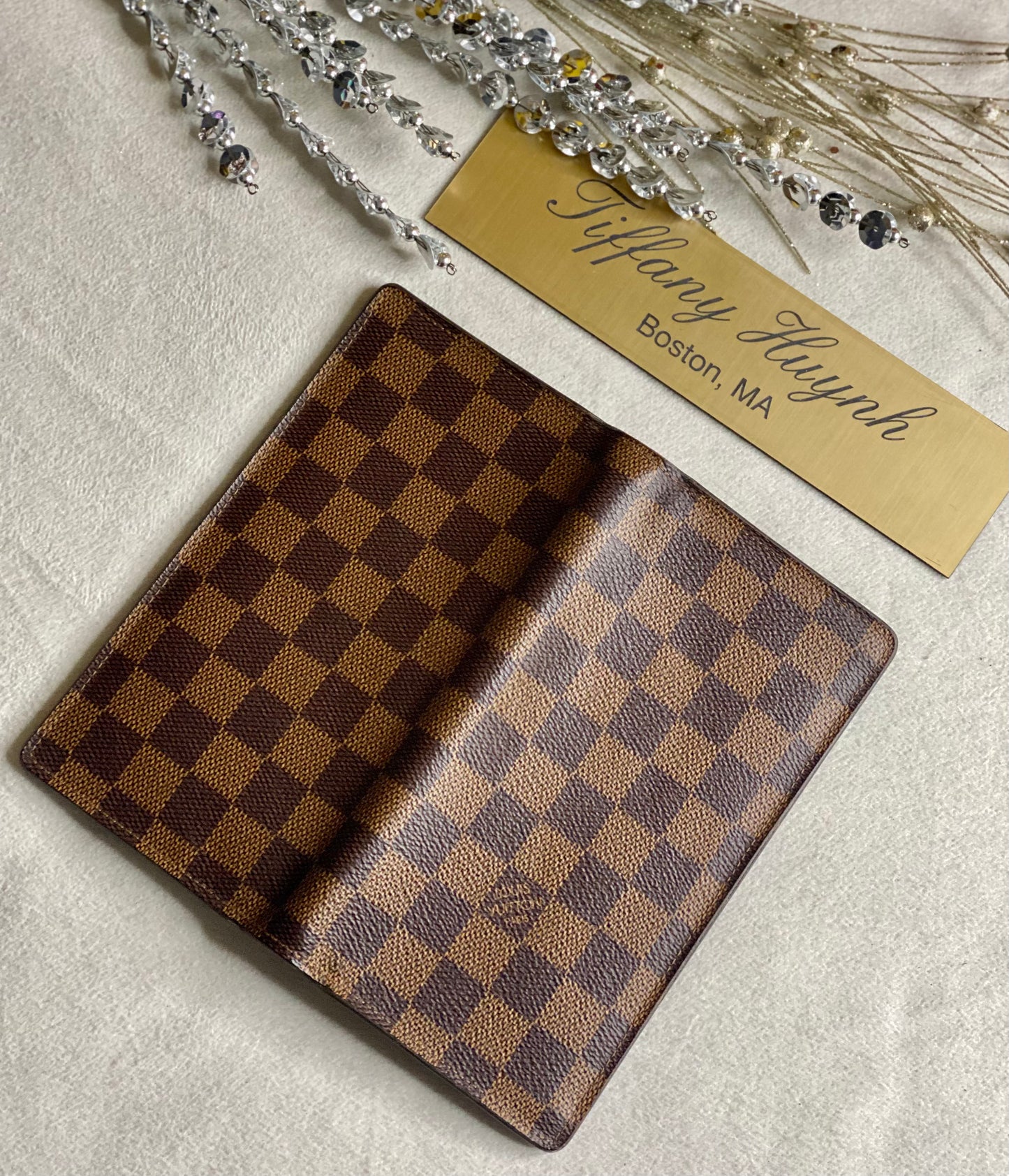Authentic Louis Vuitton Damier Ebene Brazza Wallet