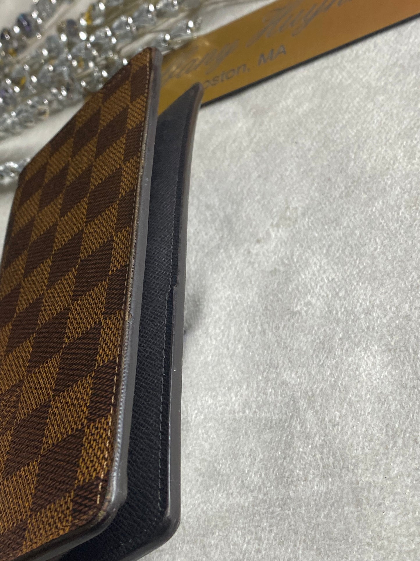 Authentic Louis Vuitton Damier Ebene Brazza Wallet
