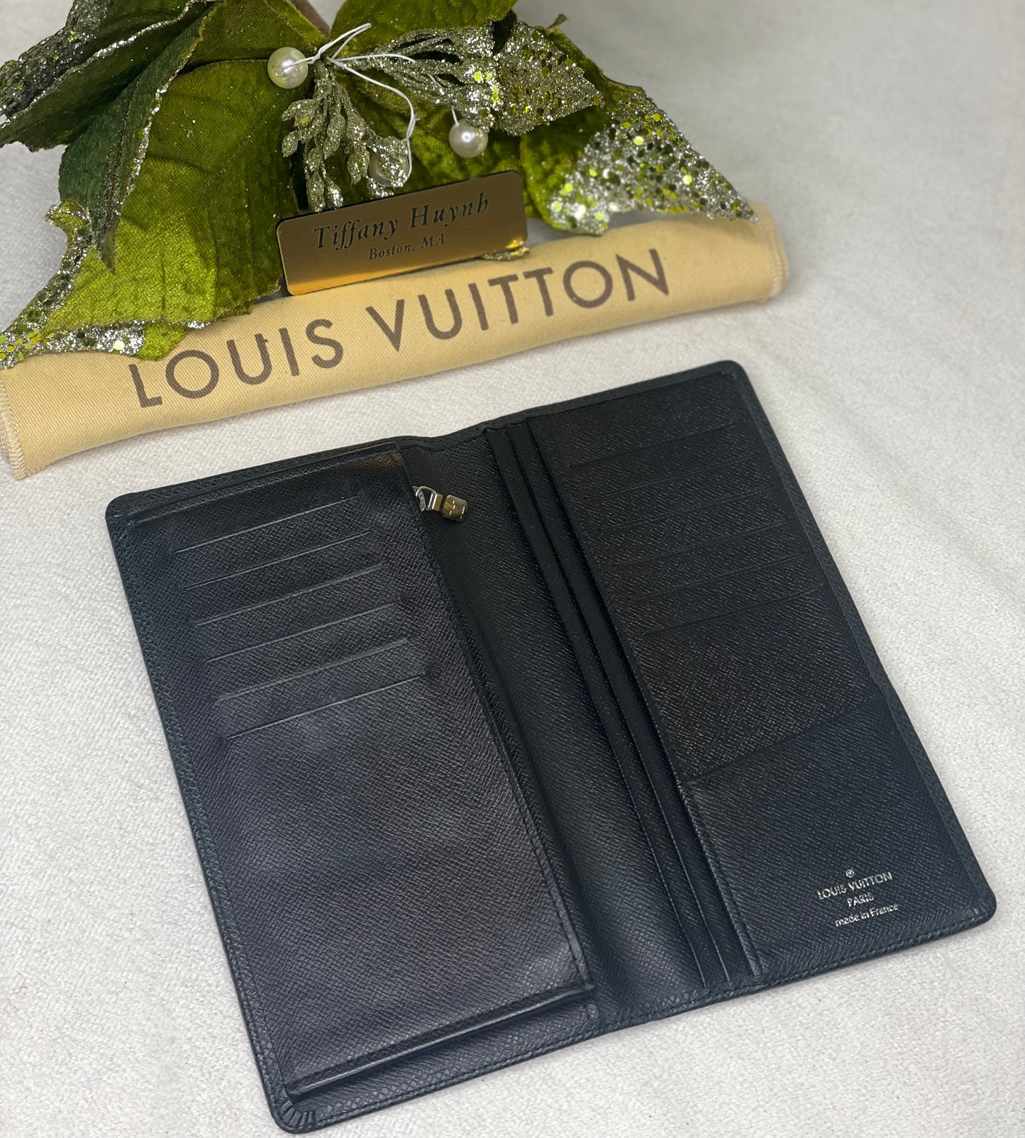 Authentic Taiga Brazza Wallet in Black