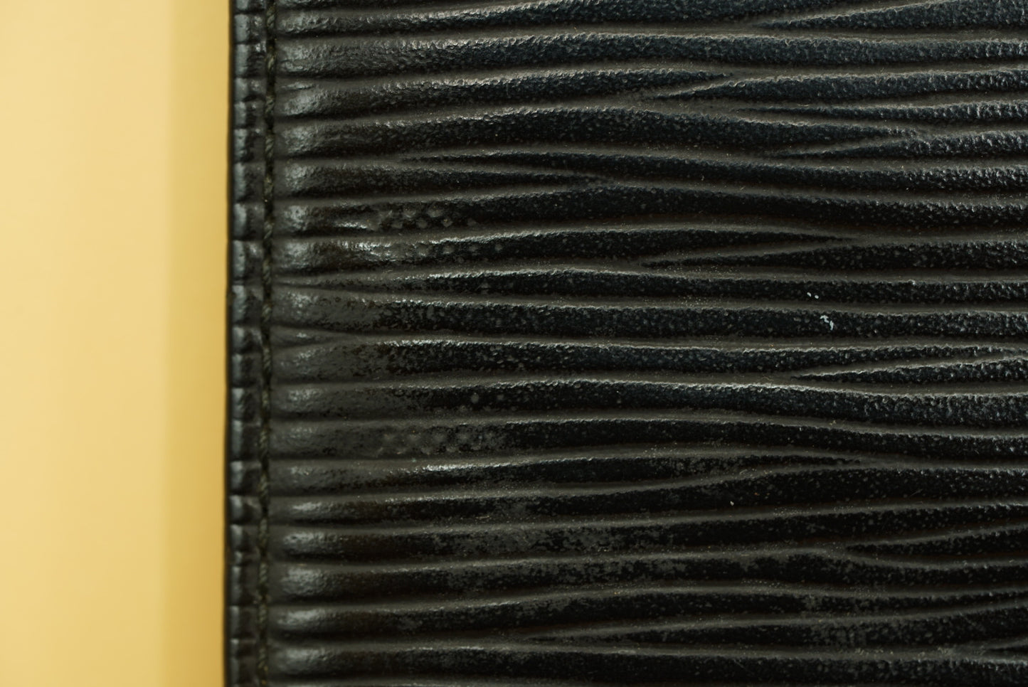 Authentic Black Epi Checkbook Cover
