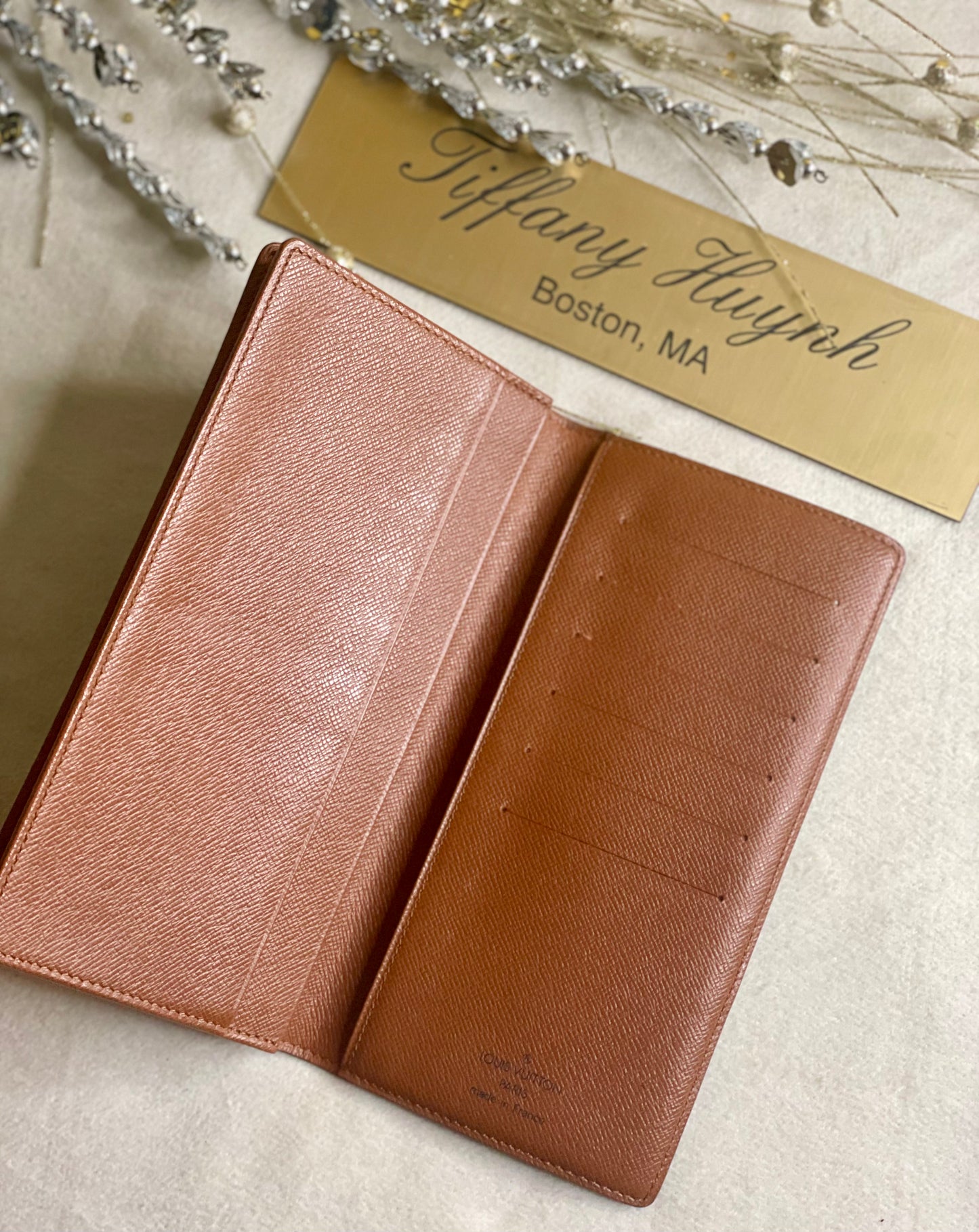 Authentic Louis Vuitton Monogram Porte-Cartes Credit Yen Checkbook Wallet