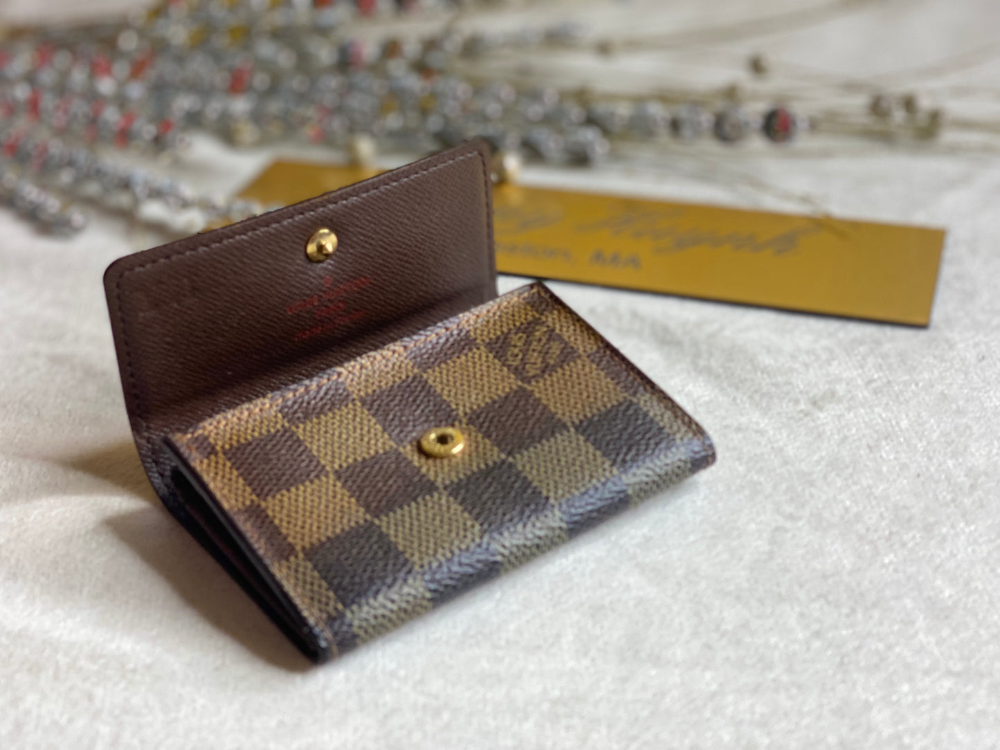 Authentic Louis Vuitton Damier Ebene Coin Purse/Porte Monnaie