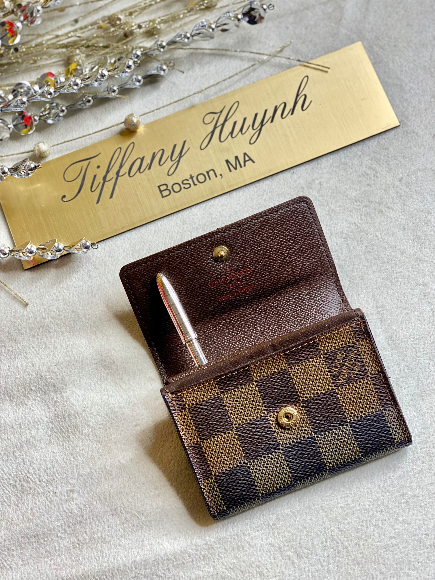 Authentic Louis Vuitton Damier Ebene Coin Purse/Porte Monnaie