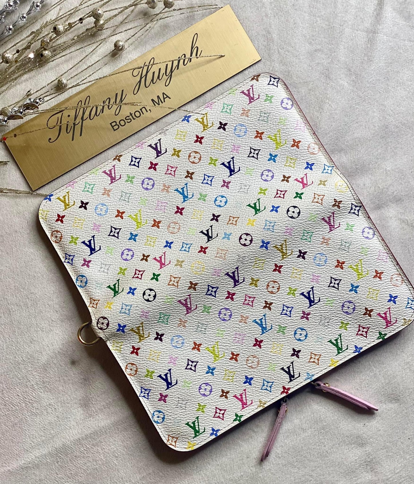 Authentic Louis Vuitton White Multicolor Insolite Wallet