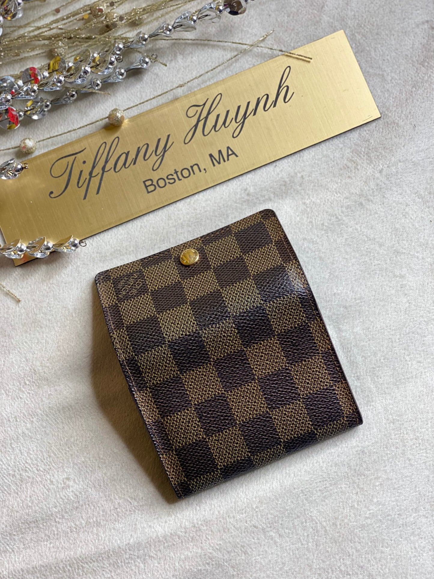 Authentic Louis Vuitton Damier Ebene Coin Purse/Porte Monnaie
