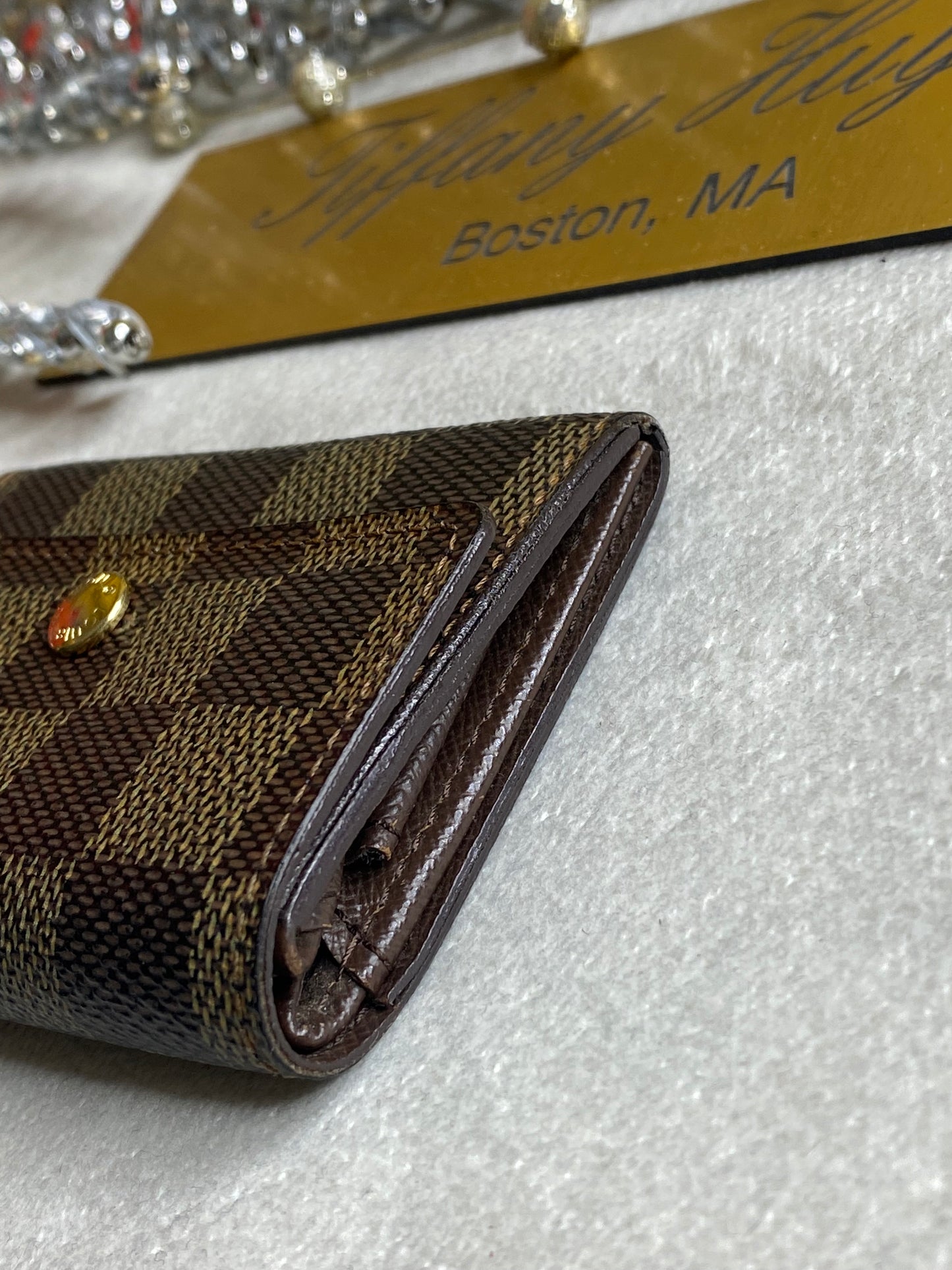 Authentic Louis Vuitton Damier Ebene Coin Purse/Porte Monnaie