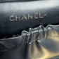 Authentic CHANEL Vanity Cosmetic Case crafted of Black Patent Leather