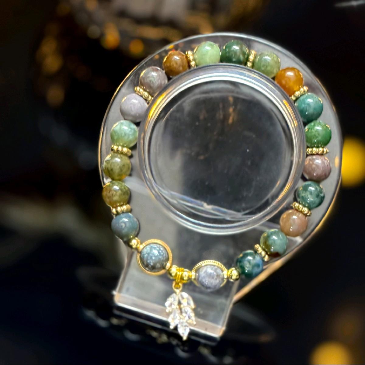 Indian Agate Crystal Bracelet