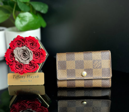 Authentic Louis Vuitton Damier Ebene 6 Key Holder