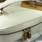 Authentic Vintage Gucci Bamboo Vanity bag in patent white leather
