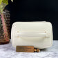 Authentic Vintage Gucci Bamboo Vanity bag in patent white leather