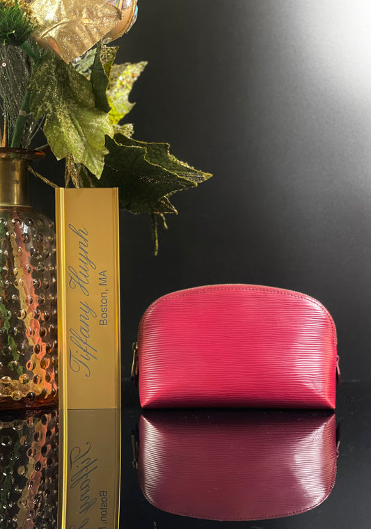 Authentic Louis Vuitton Fuchsia Epi Cosmetics Pouch