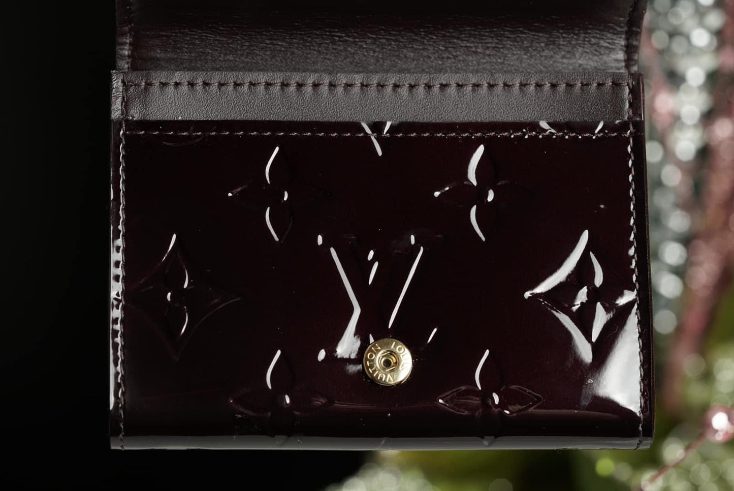 Authentic Louis Vuitton Vernis Business Card Holder Amarante